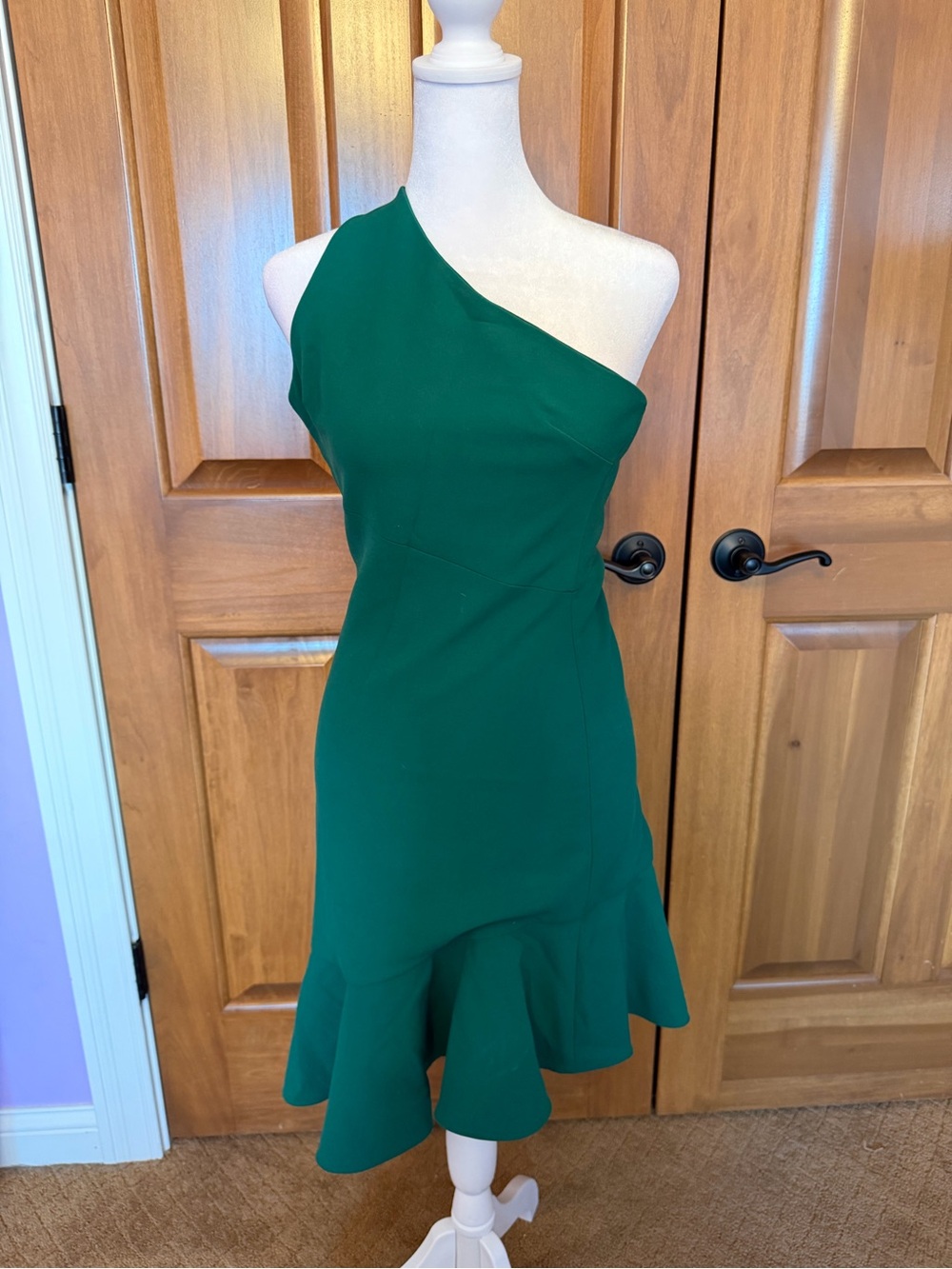 Cinq À Sept 5a7 Green One Shoulder Dress Women’s 0